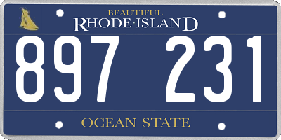 RI license plate 897231