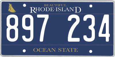 RI license plate 897234