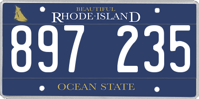 RI license plate 897235