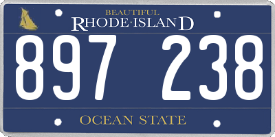 RI license plate 897238