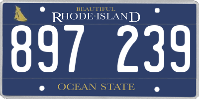 RI license plate 897239