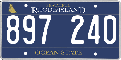 RI license plate 897240