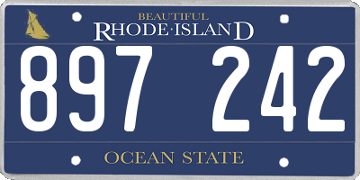 RI license plate 897242