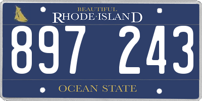 RI license plate 897243