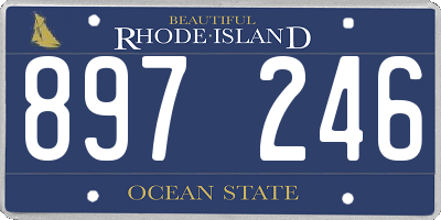 RI license plate 897246