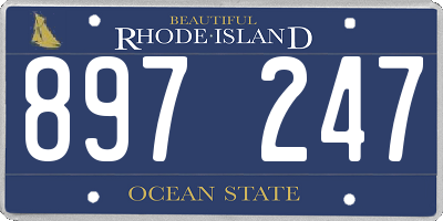 RI license plate 897247