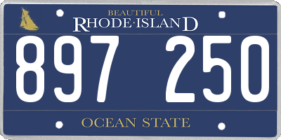 RI license plate 897250