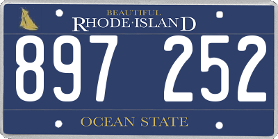 RI license plate 897252