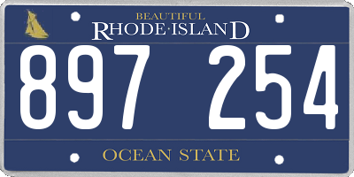RI license plate 897254