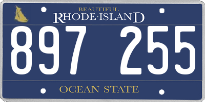 RI license plate 897255