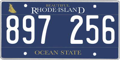 RI license plate 897256