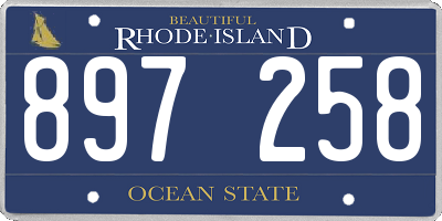 RI license plate 897258