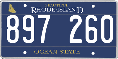 RI license plate 897260