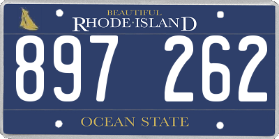 RI license plate 897262