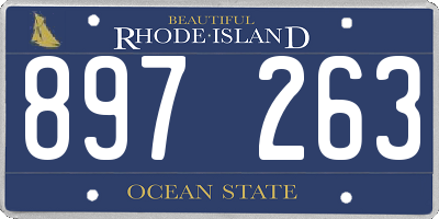 RI license plate 897263
