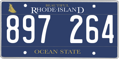RI license plate 897264