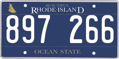 RI license plate 897266