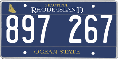 RI license plate 897267