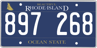 RI license plate 897268