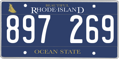 RI license plate 897269
