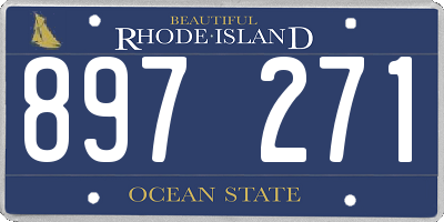 RI license plate 897271