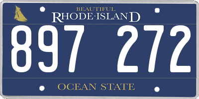 RI license plate 897272