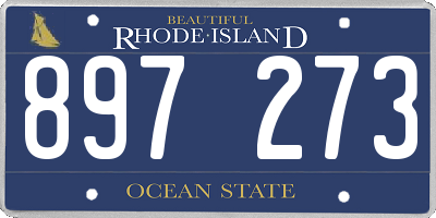 RI license plate 897273