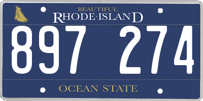 RI license plate 897274