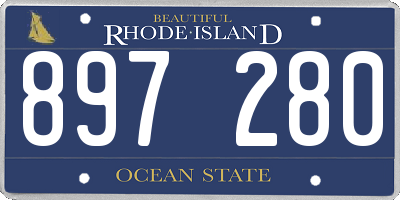 RI license plate 897280