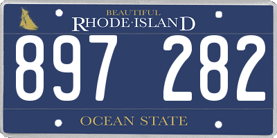 RI license plate 897282