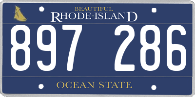 RI license plate 897286