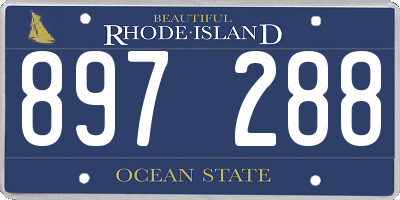RI license plate 897288