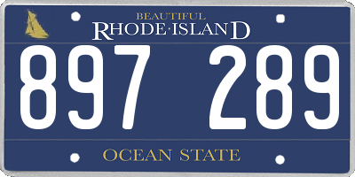 RI license plate 897289