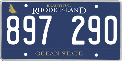 RI license plate 897290