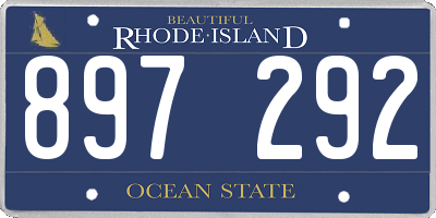 RI license plate 897292