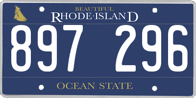 RI license plate 897296