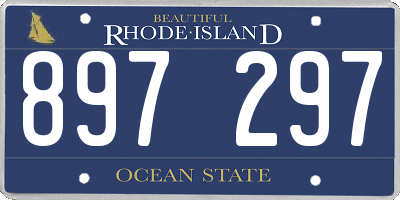 RI license plate 897297
