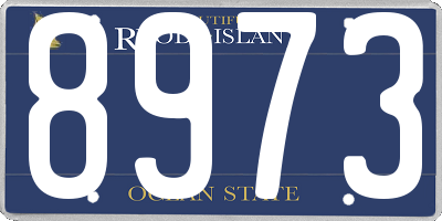 RI license plate 8973