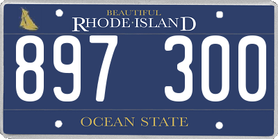 RI license plate 897300