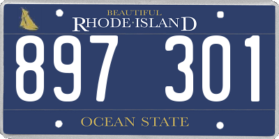 RI license plate 897301