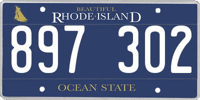 RI license plate 897302