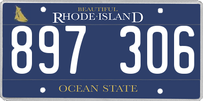 RI license plate 897306