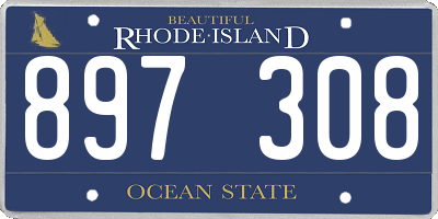 RI license plate 897308