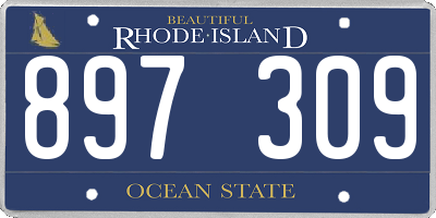 RI license plate 897309