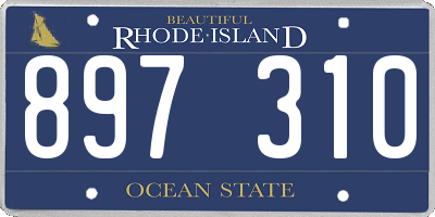 RI license plate 897310