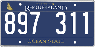 RI license plate 897311