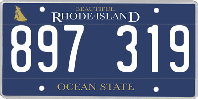 RI license plate 897319