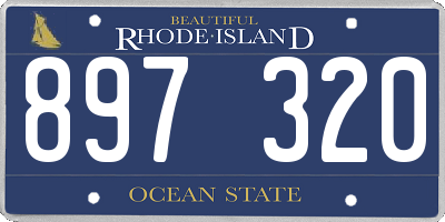 RI license plate 897320