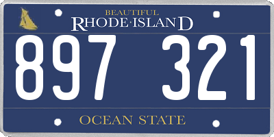 RI license plate 897321