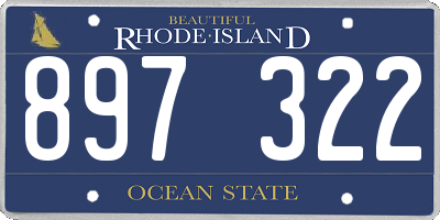 RI license plate 897322
